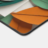 Snijd papieren bladeren in groen en goud bureaumat (Hoek)