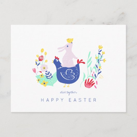 Snijd samen Pasen Briefkaart (Voorkant)