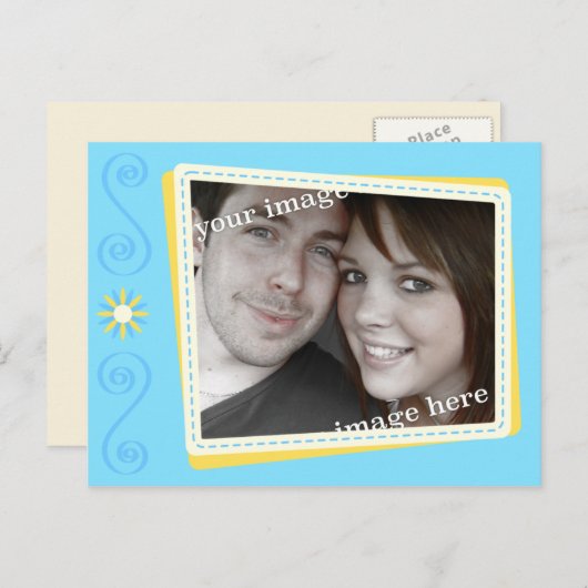 Snijd Scrapbook Bewaar de datum Post Kaart Uitnodi (Voorkant / Achterkant)