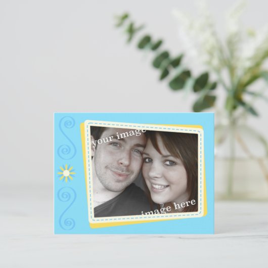 Snijd Scrapbook Bewaar de datum Post Kaart Uitnodi (Staand voorkant)