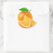 Snijd sinaasappels ronde sticker (Tas)