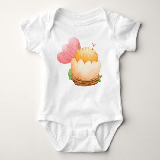 SNIJD UPSIDE DOWN EASTER CHICK IN EEN EGG W-STROOM ROMPER (Voorkant)