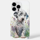SNIJD WATERVERF ZWART WIT DALMATION PUPPY Case-Mate iPhone CASE (Achterkant)