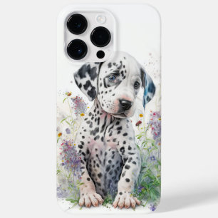 SNIJD WATERVERF ZWART WIT DALMATION PUPPY Case-Mate iPhone 14 PRO MAX HOESJE