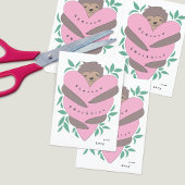 Snijdbare Luiaard Knuffels Valentijnsdag Kaart Pai