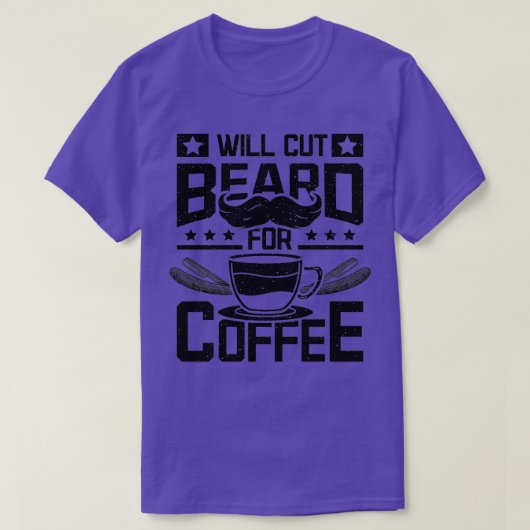 Snijden baard voor koffie 1 t-shirt (Design voorkant)