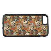 Snijden bruin dierpatroon carved wood iPhone hoesje (Achterkant (horizontaal))