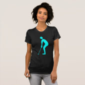 Snijden - Cyaan T-shirt (Voorkant volledig)
