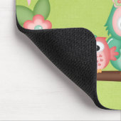 Snijden de Eigenaren van de Tak Roze Mint Groene V Muismat (Hoek)