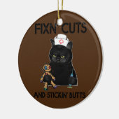 Snijden en schudden van de keuken keramisch ornament (Links)