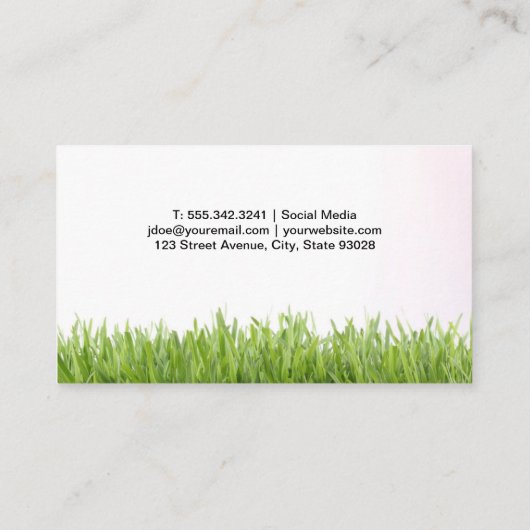 Snijden gras | Hedge Clippers | Landschaper Visitekaartje (Achterkant)