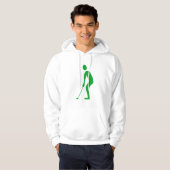 Snijden - groen hoodie (Voorkant volledig)