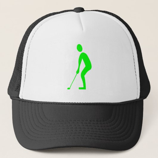 Snijden - groen trucker pet (Voorkant)