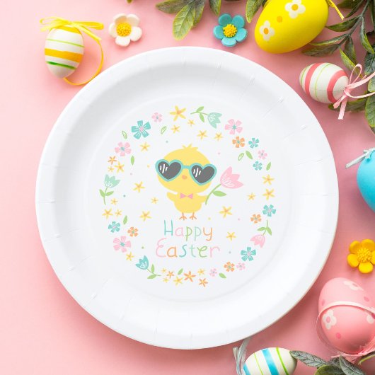 Snijden met bloemen op witte achtergrond papieren bordje