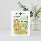 Snijden paaseieren briefkaart (Staand voorkant)