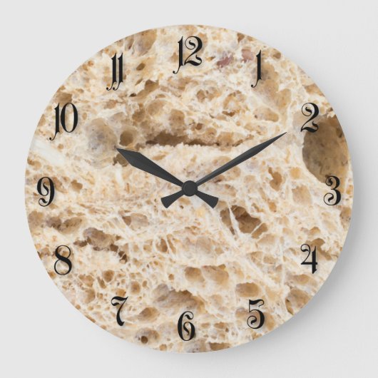 Snijden van het verse brood grote klok (Voorkant)