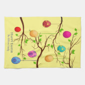 Snijden van paaseieren, lentevertakkingen theedoek (Horizontaal)