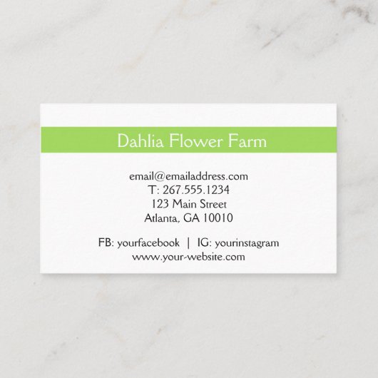 Snijder Boerderij Visitekaartje (Achterkant)