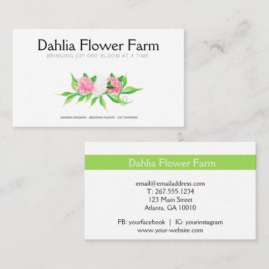 Snijder Boerderij Visitekaartje (Voorkant / Achterkant)