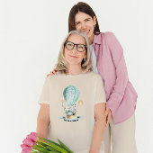 Snijder Bunny in een hete ballon, aangepaste tekst T-shirt