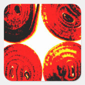 snijdsels vierkante sticker (Voorkant)