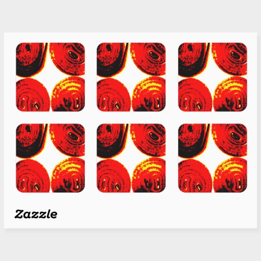snijdsels vierkante sticker (Vel)