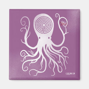 Snijdt roze magneet enge octopus