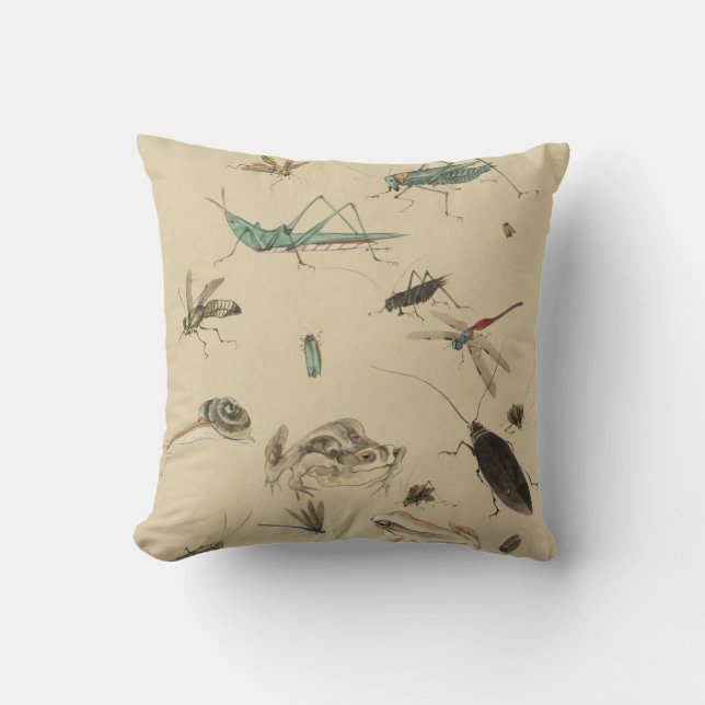  snijdt Waterverf kunst | Monogram toevoegen Kussen (Voorkant)