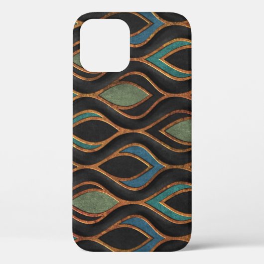 Snijgolven: bronzen kopertextuur Case-Mate iPhone case (Achterkant)