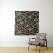 Snijgolven: bronzen kopertextuur wandkleed (In Situ (horizontaal))