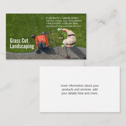 snijgras voor tuinarchitecten | Uitzicht vanuit de Visitekaartje (Voorkant / Achterkant)