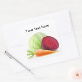 Snijgroenten Vierkante Sticker (Envelop)
