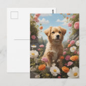 snijhond briefkaart (Voorkant / Achterkant)