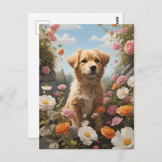 snijhond briefkaart (Voorkant / Achterkant)