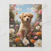 snijhond briefkaart (Voorkant)