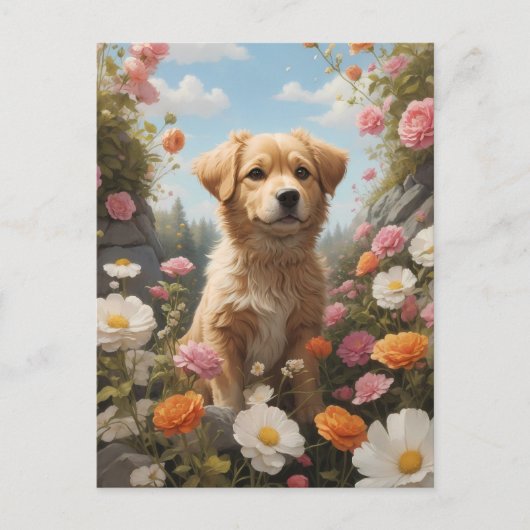 snijhond briefkaart (Voorkant)