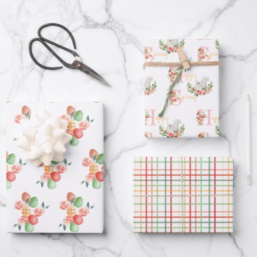 Snijkop en paaslente inpakpapier vel (Voorkant)