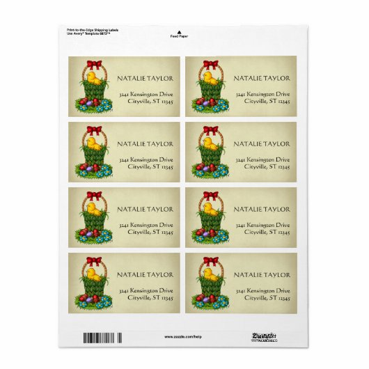 Snijkop Etiket (Full Sheet)