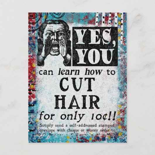 Snijkop - Funny Vintage Ad Briefkaart (Voorkant)