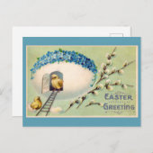 Snijkop kippen Pasen Briefkaart (Voorkant / Achterkant)