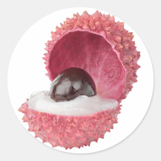 Snijlychee Ronde Sticker (Voorkant)