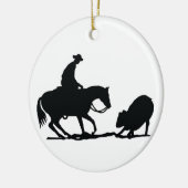 Snijpaard Keramisch Ornament (Links)