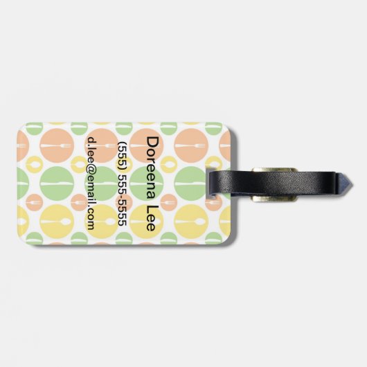  snijpatroon bagagelabel (Achterkant horizontaal)