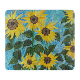 snijplaat voor zonnebloemen snijplank