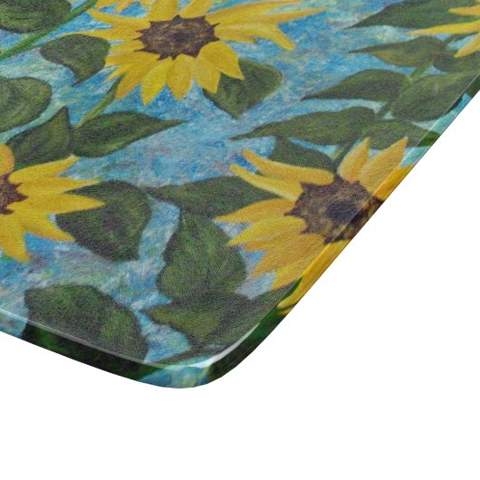 snijplaat voor zonnebloemen snijplank (Hoek)