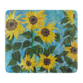 snijplaat voor zonnebloemen snijplank (Voorkant)