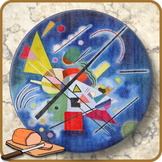 SNIJPLANK - 30 CM - "Blauw Schilderij" - Kandinsky