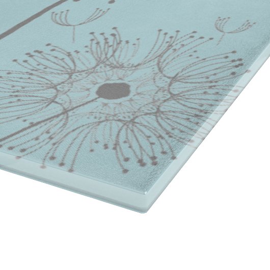 snijplank Aqua Dandelion bloemen (Hoek)