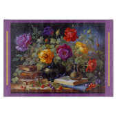 SNIJPLANK - Bloemboeket op tafel met boeken (Voorkant)