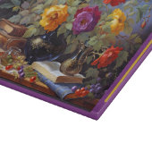 SNIJPLANK - Bloemboeket op tafel met boeken (Hoek)